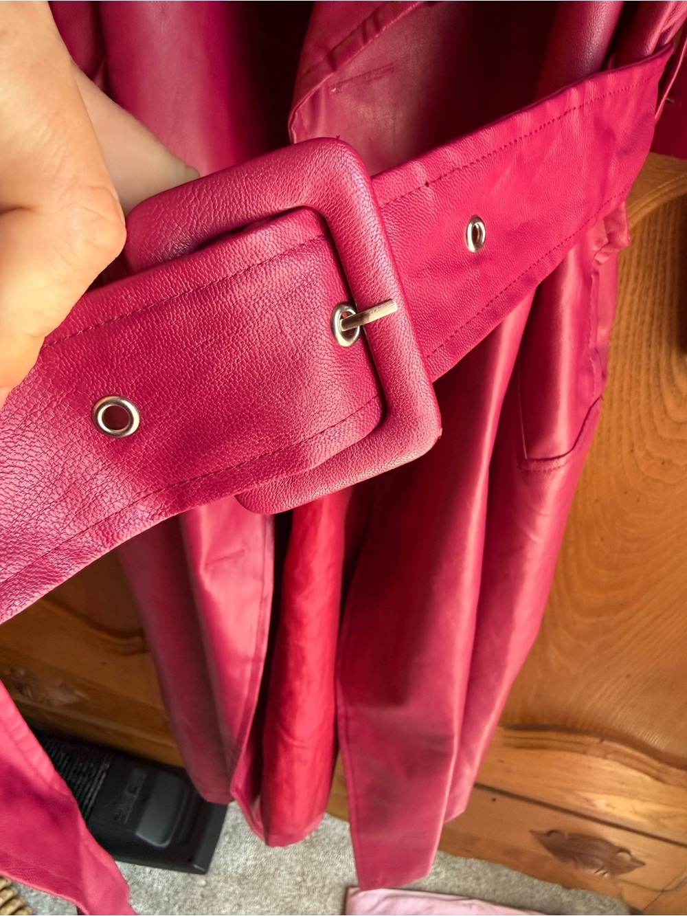 Nasty Gal Vibrant Magenta Trench Coat - Picture 5 of 7